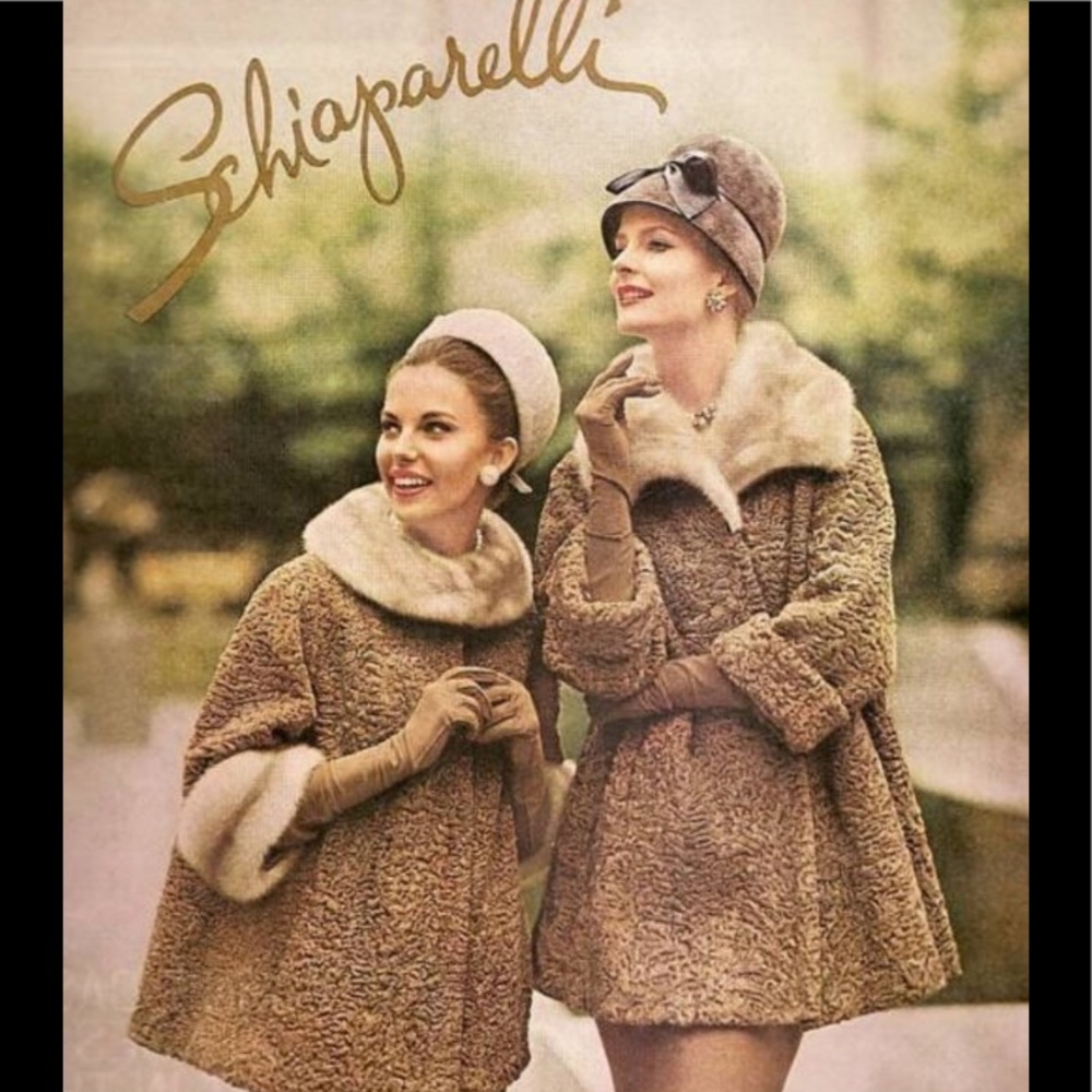 Elsa Schiaparelli 🌹 lambs Fur coat jacket
